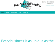 Tablet Screenshot of joansbookkeeping.com